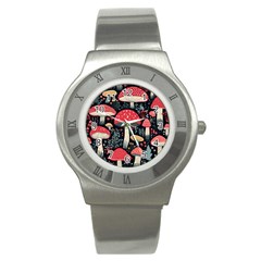 Mushrooms Psychedelic Stainless Steel Watch