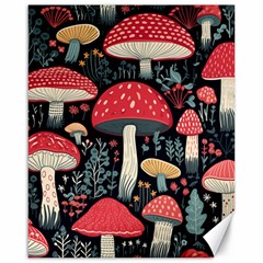 Mushrooms Psychedelic Canvas 16  X 20 