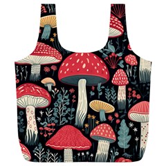 Mushrooms Psychedelic Full Print Recycle Bag (xl)