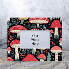 Mushrooms Psychedelic White Tabletop Photo Frame 4 x6 