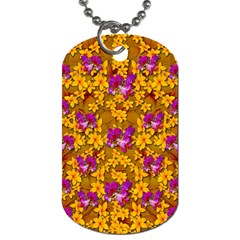 Blooming Flowers Of Orchid Paradise Dog Tag (one Side)