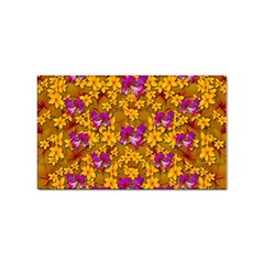 Blooming Flowers Of Orchid Paradise Sticker Rectangular (10 Pack)