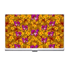 Blooming Flowers Of Orchid Paradise Business Card Holder