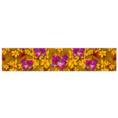 Blooming Flowers Of Orchid Paradise Small Premium Plush Fleece Scarf