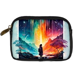 Starry Night Wanderlust: A Whimsical Adventure Digital Camera Leather Case by stine1