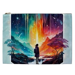 Starry Night Wanderlust: A Whimsical Adventure Cosmetic Bag (xxl) by stine1