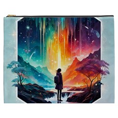 Starry Night Wanderlust: A Whimsical Adventure Cosmetic Bag (xxxl)