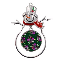 Floral-5522380 Metal Snowman Ornament by lipli