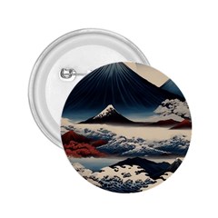 Hokusai Moutains Japan 2 25  Buttons