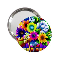 Flower Vase Flower Collage Pop Art 2 25  Handbag Mirrors by Bedest