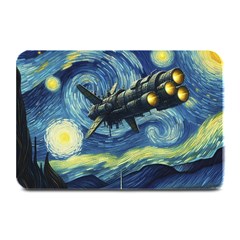 Spaceship Starry Night Van Gogh Painting Plate Mats