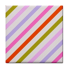 Lines Geometric Background Tile Coaster