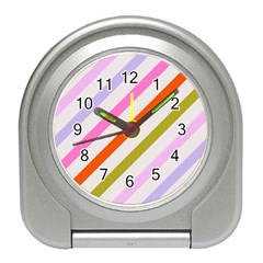 Lines Geometric Background Travel Alarm Clock