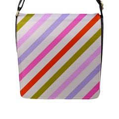 Lines Geometric Background Flap Closure Messenger Bag (L)