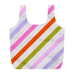 Lines Geometric Background Full Print Recycle Bag (L)