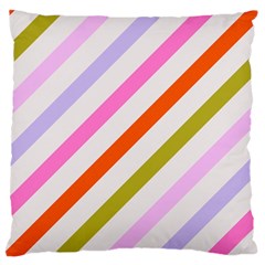 Lines Geometric Background Standard Premium Plush Fleece Cushion Case (one Side) by Maspions