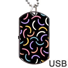 Abstract Pattern Wallpaper Dog Tag Usb Flash (one Side)