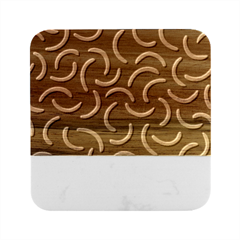 Abstract Pattern Wallpaper Marble Wood Coaster (square)