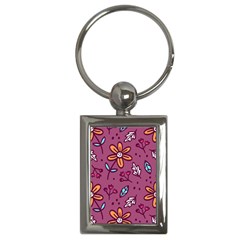 Flowers Petals Leaves Foliage Key Chain (rectangle)