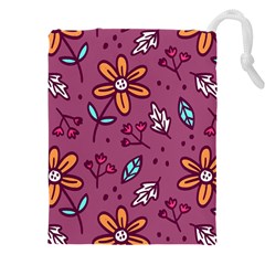 Flowers Petals Leaves Foliage Drawstring Pouch (5xl)