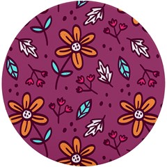 Flowers Petals Leaves Foliage Uv Print Round Tile Coaster by Maspions