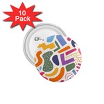 Abstract Pattern Background 1.75  Buttons (10 pack) Front