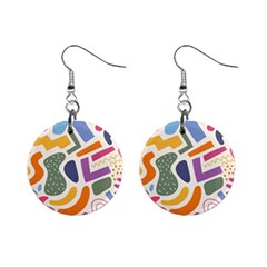 Abstract Pattern Background Mini Button Earrings