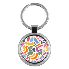 Abstract Pattern Background Key Chain (round)