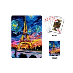 Eiffel Tower Starry Night Print Van Gogh Playing Cards Single Design (mini)