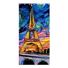 Eiffel Tower Starry Night Print Van Gogh Shower Curtain 36  X 72  (stall) 