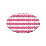 Breathe in life, breathe out love text motif pattern Sticker Oval (10 pack) Front