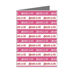 Breathe In Life, Breathe Out Love Text Motif Pattern Mini Greeting Card by dflcprintsclothing