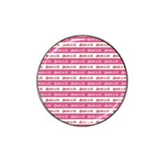 Breathe In Life, Breathe Out Love Text Motif Pattern Hat Clip Ball Marker by dflcprintsclothing