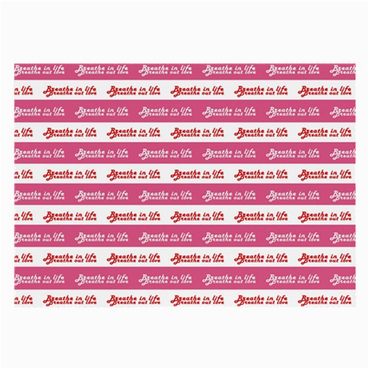 Breathe in life, breathe out love text motif pattern Large Glasses Cloth