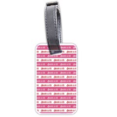 Breathe In Life, Breathe Out Love Text Motif Pattern Luggage Tag (one Side) by dflcprintsclothing