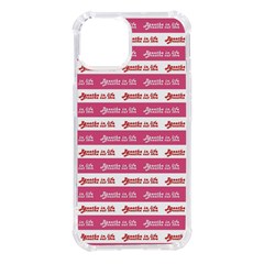 Breathe In Life, Breathe Out Love Text Motif Pattern Iphone 14 Tpu Uv Print Case by dflcprintsclothing