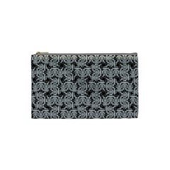 Ethnic Symbols Motif Black And White Pattern Cosmetic Bag (small) by dflcprintsclothing