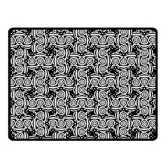 Ethnic Symbols Motif Black And White Pattern Fleece Blanket (small) by dflcprintsclothing