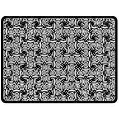 Ethnic Symbols Motif Black And White Pattern Two Sides Fleece Blanket (large) by dflcprintsclothing