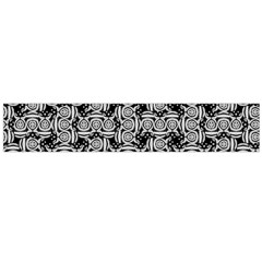 Ethnic Symbols Motif Black And White Pattern Large Premium Plush Fleece Scarf  by dflcprintsclothing