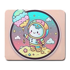 Boy Astronaut Cotton Candy Childhood Fantasy Tale Literature Planet Universe Kawaii Nature Cute Clou Large Mousepad by Maspions