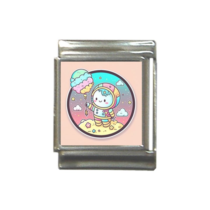 Boy Astronaut Cotton Candy Childhood Fantasy Tale Literature Planet Universe Kawaii Nature Cute Clou Italian Charm (13mm)