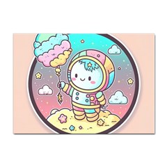 Boy Astronaut Cotton Candy Childhood Fantasy Tale Literature Planet Universe Kawaii Nature Cute Clou Sticker A4 (100 Pack)