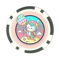 Boy Astronaut Cotton Candy Childhood Fantasy Tale Literature Planet Universe Kawaii Nature Cute Clou Poker Chip Card Guard (10 Pack)
