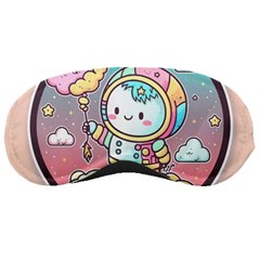 Boy Astronaut Cotton Candy Childhood Fantasy Tale Literature Planet Universe Kawaii Nature Cute Clou Sleep Mask