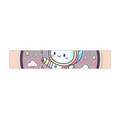 Boy Astronaut Cotton Candy Childhood Fantasy Tale Literature Planet Universe Kawaii Nature Cute Clou Premium Plush Fleece Scarf (mini)