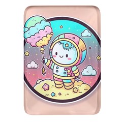 Boy Astronaut Cotton Candy Childhood Fantasy Tale Literature Planet Universe Kawaii Nature Cute Clou Rectangular Glass Fridge Magnet (4 Pack) by Maspions