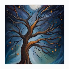 Tree Branches Mystical Moon Expressionist Oil Painting Acrylic Painting Abstract Nature Moonlight Ni Medium Glasses Cloth