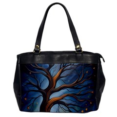 Tree Branches Mystical Moon Expressionist Oil Painting Acrylic Painting Abstract Nature Moonlight Ni Oversize Office Handbag