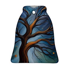 Tree Branches Mystical Moon Expressionist Oil Painting Acrylic Painting Abstract Nature Moonlight Ni Ornament (bell)